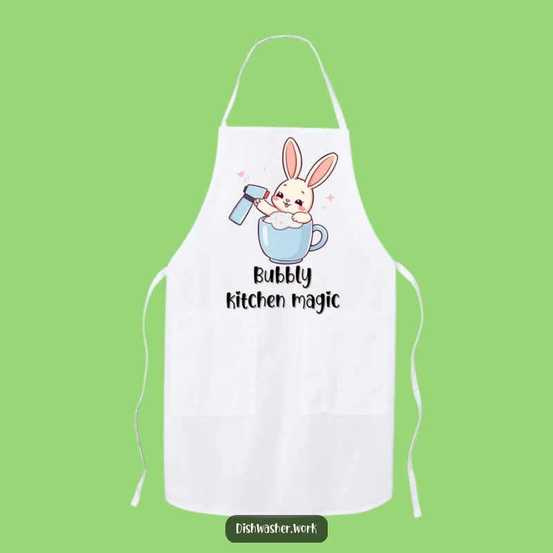Funny Rabbit Apron - Playful Mug Cleaner, Cooking Humor Gift