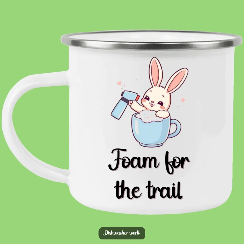 Funny Rabbit Camping Mug - Playful Foam Maker, Outdoor Humor Gift