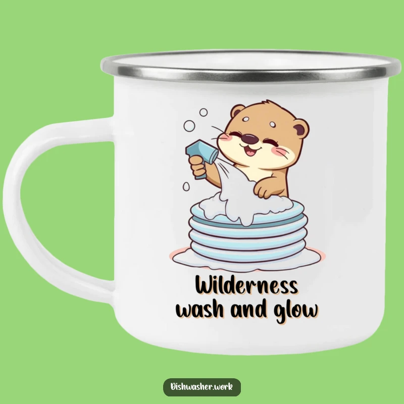 Funny Otter Campfire Mug: Sudsy Adventures, Perfect Humorous Outdoor Gift