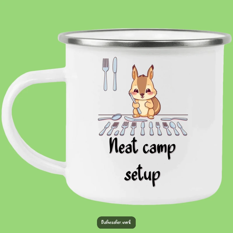 Funny Squirrel Camping Mug - Diligent Organizer, Outdoor Humor Gift