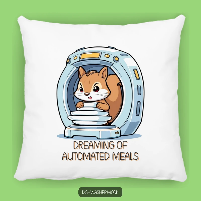 Funny Squirrel Future Pillow: Sci-Fi Comfort, Perfect Humorous Decor Gift