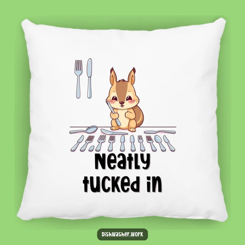 Funny Squirrel Pillow - Cozy Organizer Art, Comfort Humor Gift