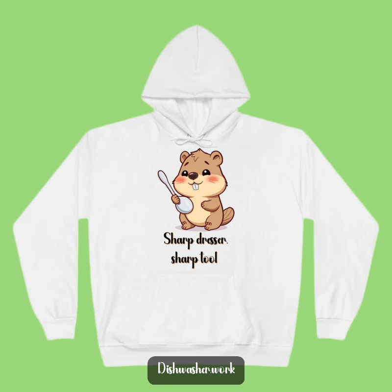 Cozy Funny Beaver Hoodie: Polished Comfort, Perfect Humorous Gift