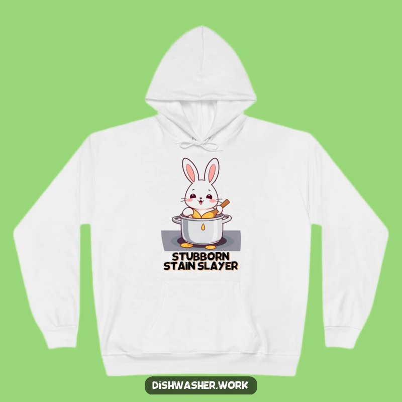 Cozy Funny Rabbit Cleaning Hoodie: Warm & Hilarious Chore Companion, Great Funny Gift!