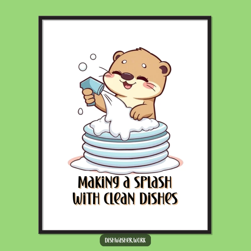 Funny Free Printable Wall Art: Otter & Suds - Hilarious Downloadable Art!