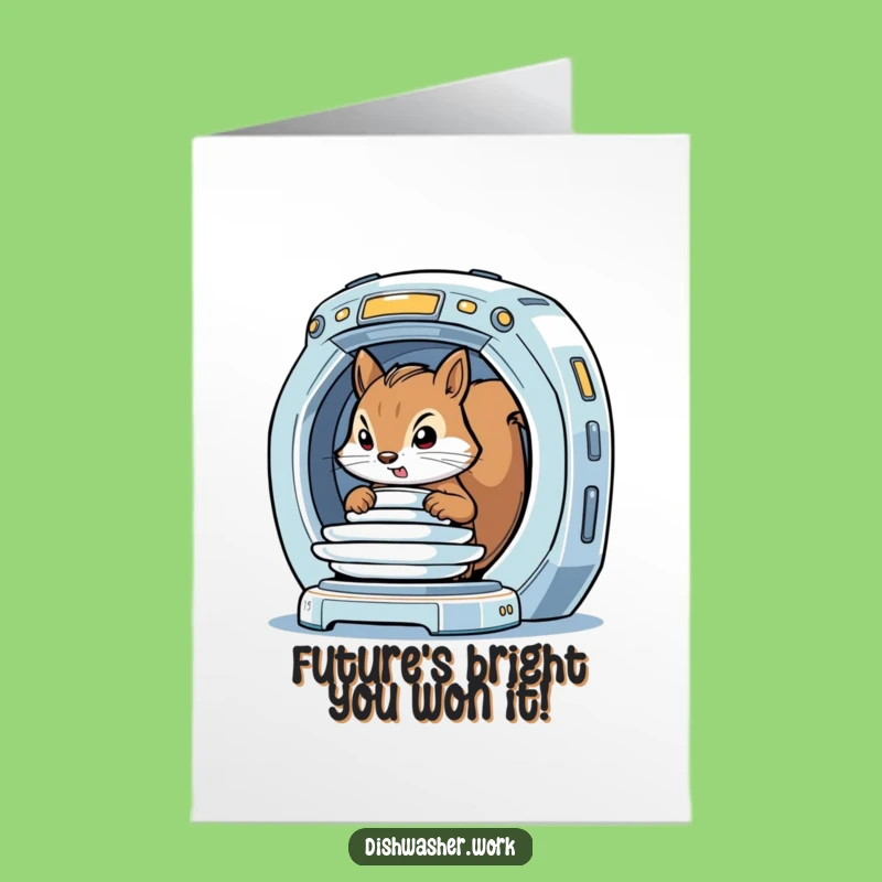 Free Printable Congrats Card: Squirrel's Tech - Celebrate with Innovation!