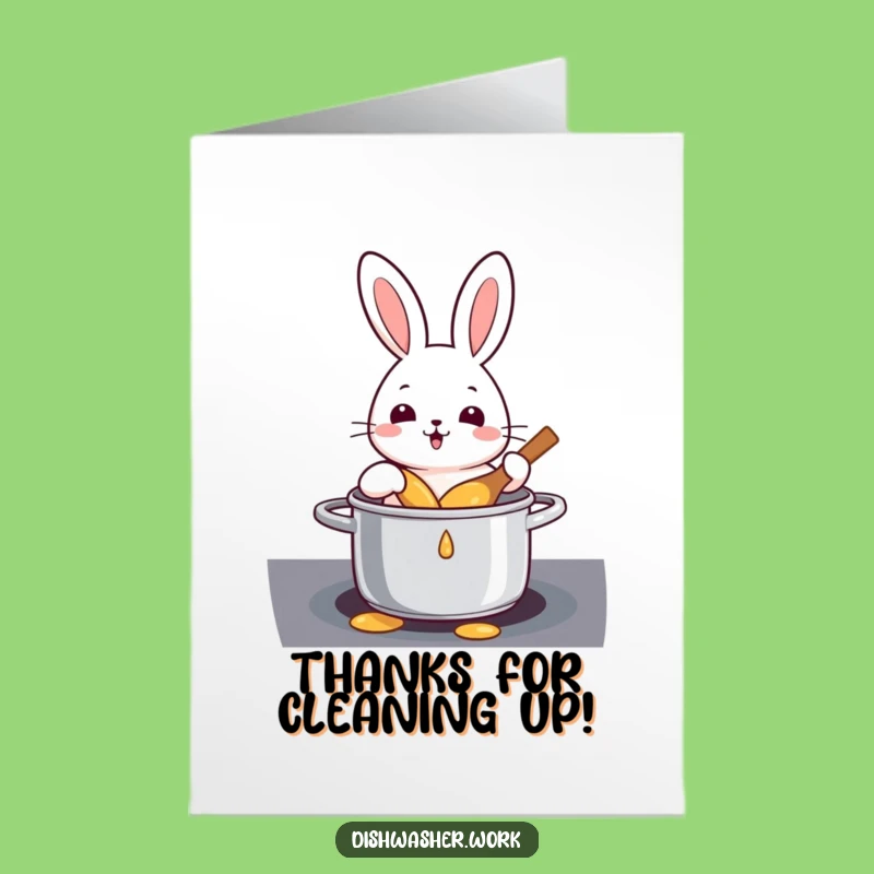 Free Printable Thank You Card: Rabbit's Grateful Scrub, Funny Downloadable Appreciation Greeting