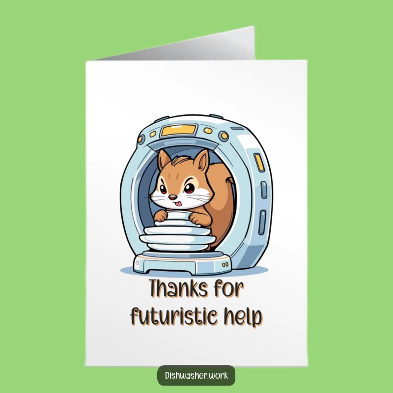 Free Printable Thank You Card: Squirrel's Gadget - Humorous Appreciation!
