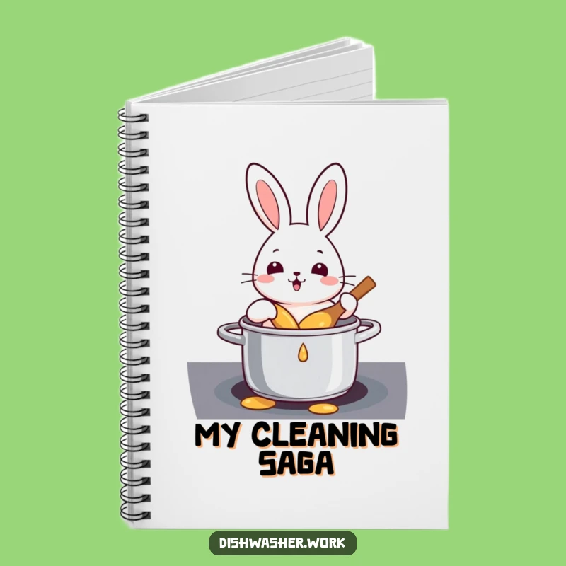Funny Rabbit Cleaning Notebook: Jot Down Ideas with Humor, Perfect Funny Gift for Writers!