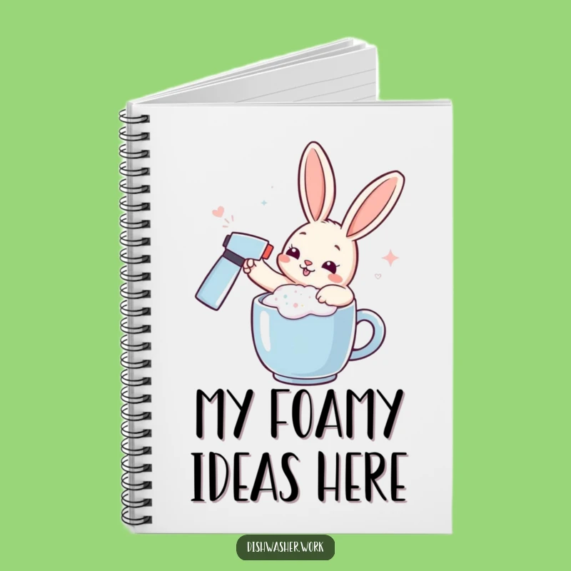 Funny Rabbit Notebook - Playful Foam Notes, Creative Humor Gift