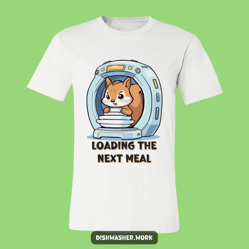 Funny Squirrel Future Loading T-Shirt: Sci-Fi Chores, Hilarious Gift Apparel