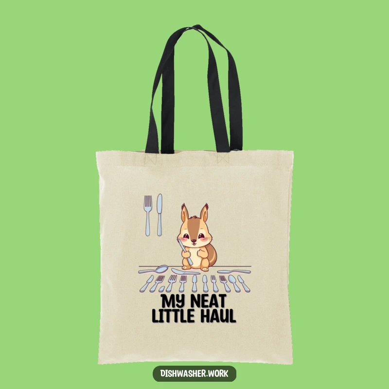 Funny Squirrel Tote Bag - Diligent Organizer, Stylish Humor Gift